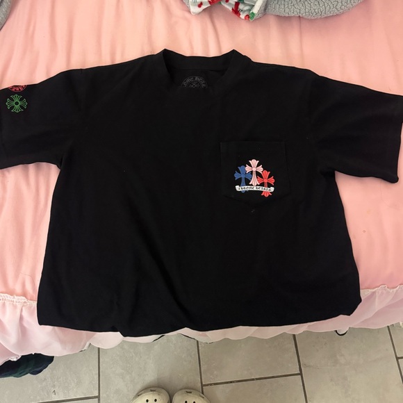 Chrome Hearts Black Tee with Multicolor Crosses - Picture 2 of 3
